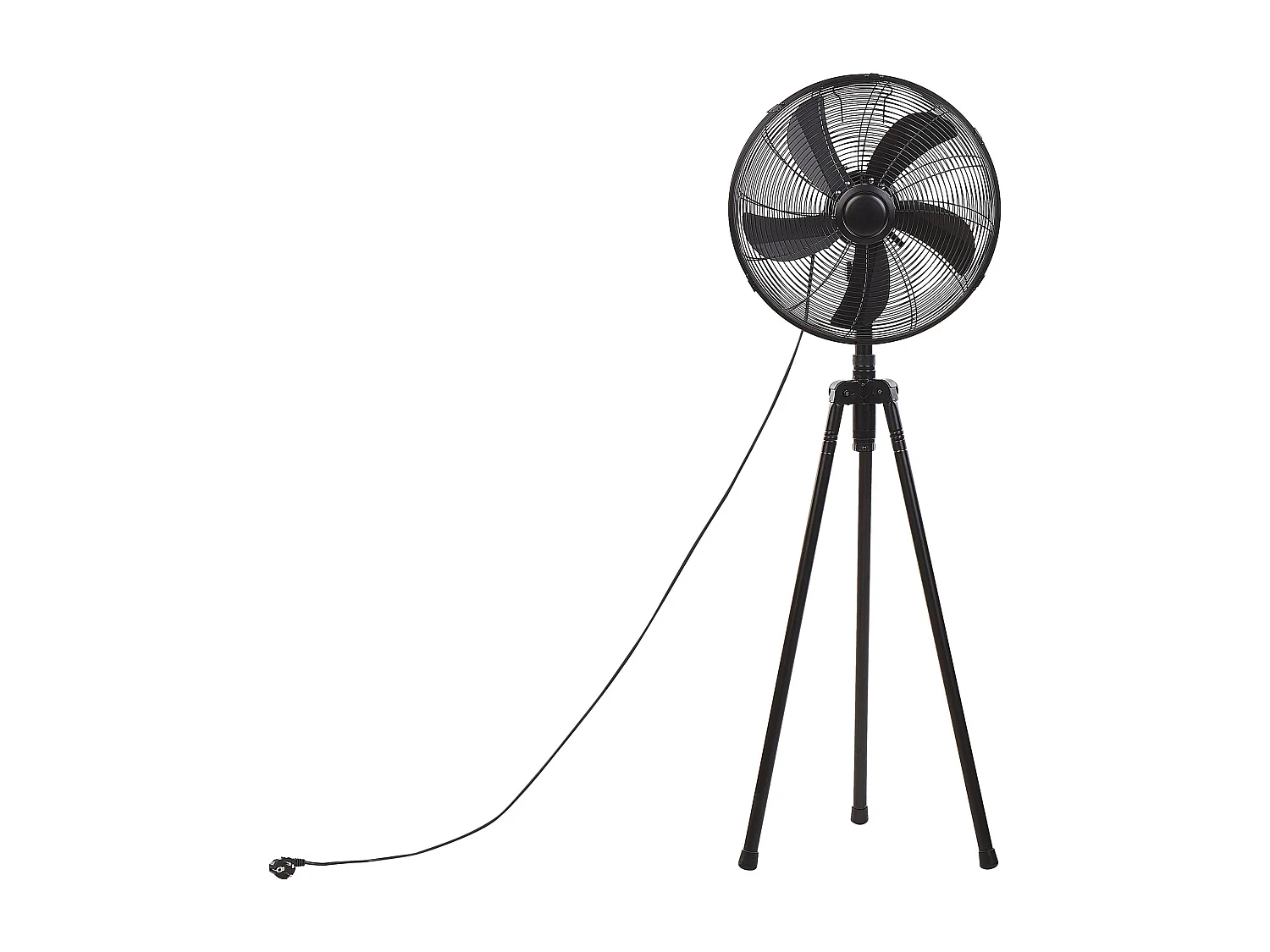 Ventilateur sur pied en métal noir TWEED