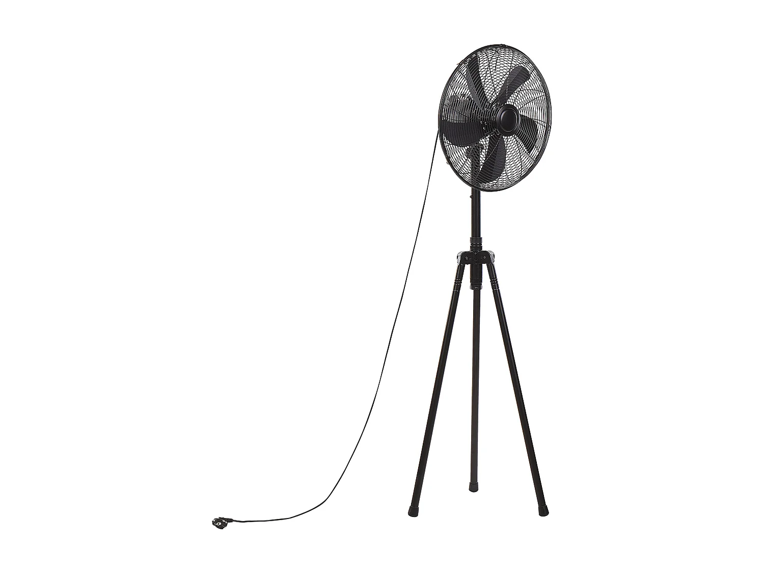 Ventilateur sur pied en métal noir TWEED