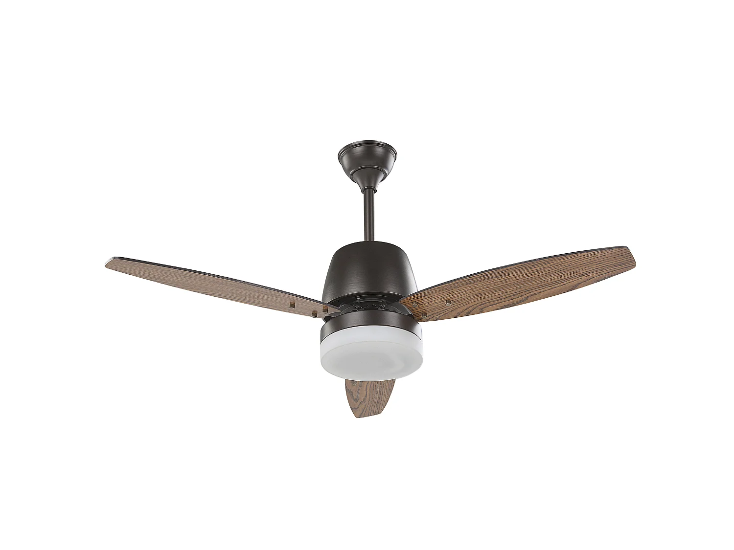 Ventilateur de plafond avec lampe MLAVA Avec télécommande LED Marron