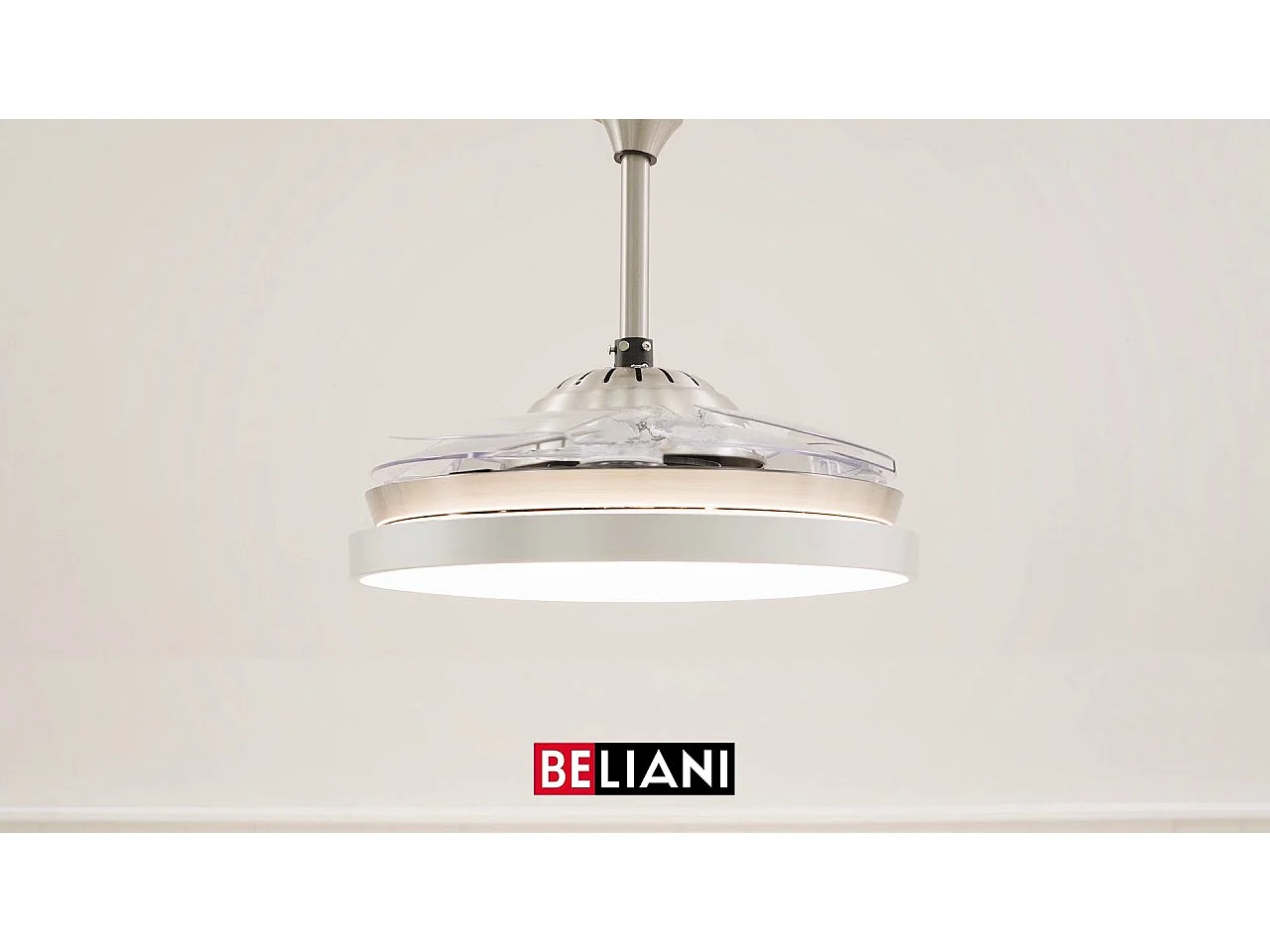 Ventilateur de plafond avec lampe IBAR Avec télécommande Transparent