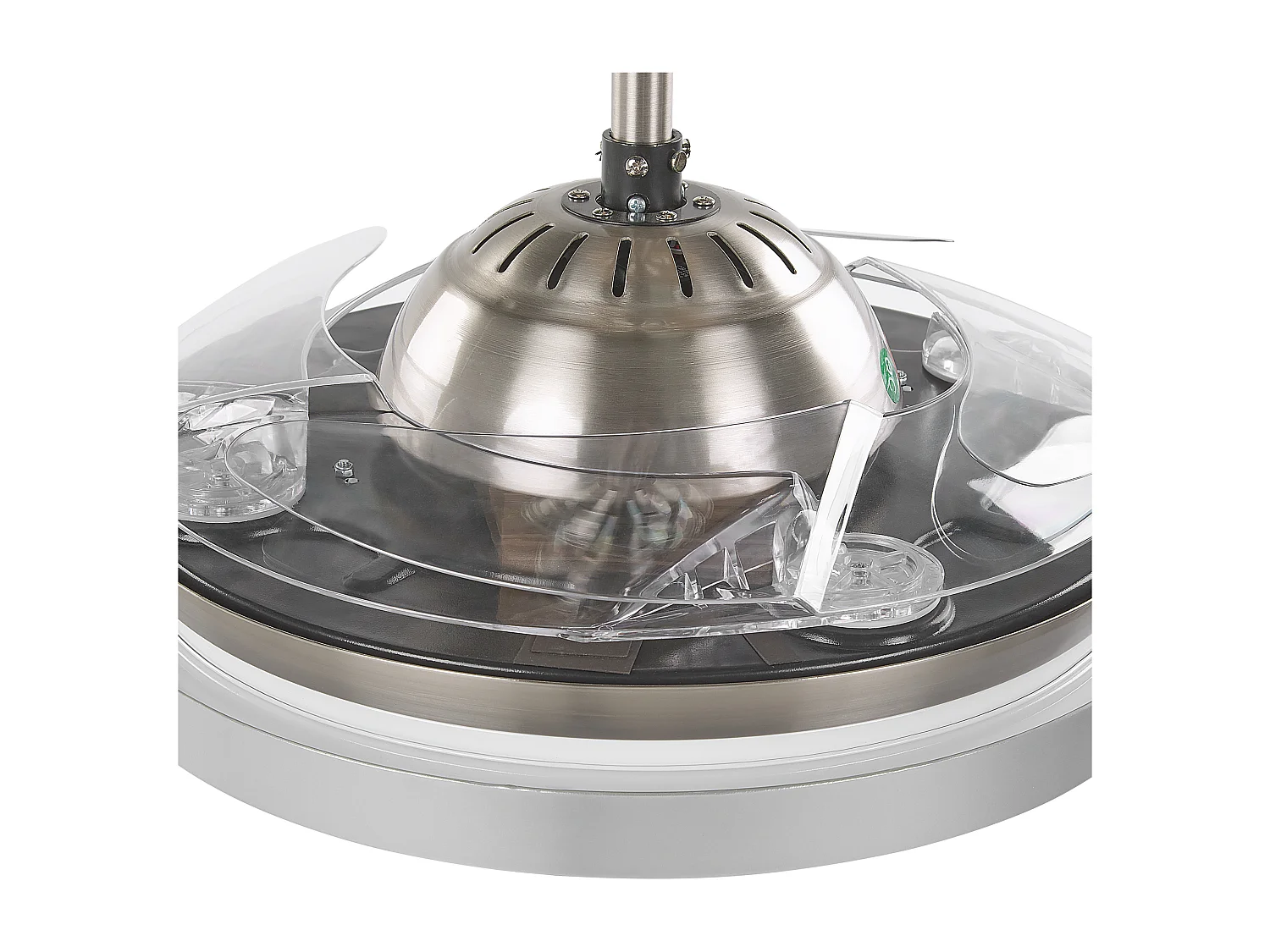 Ventilateur de plafond avec lampe IBAR Avec télécommande Transparent