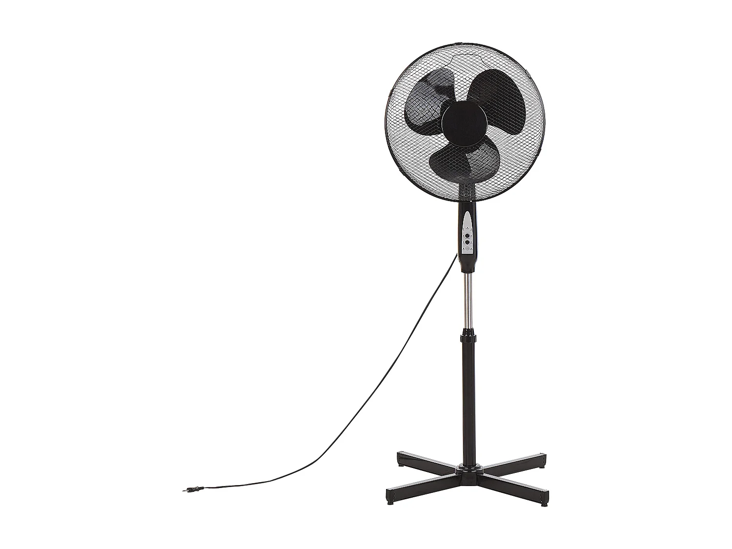Ventilateur sur pied en métal noir SPAY