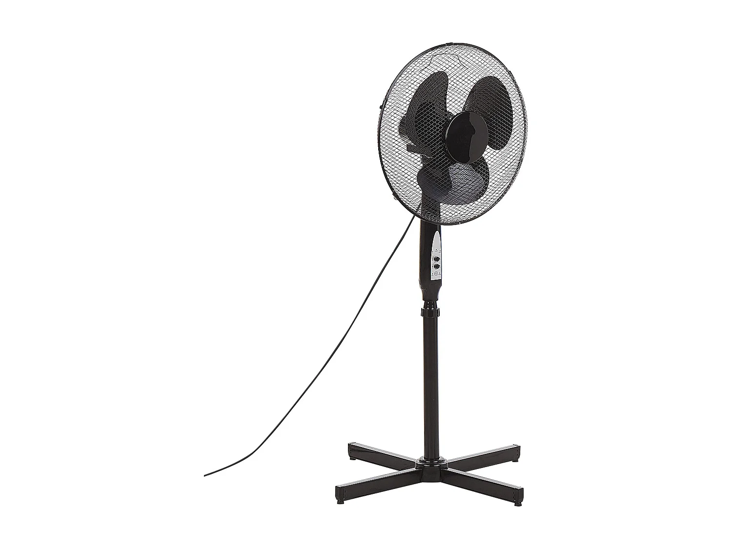 Ventilateur sur pied en métal noir SPAY