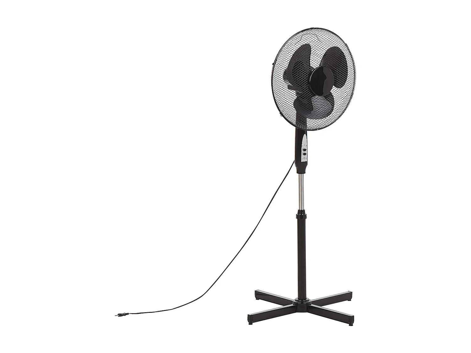 Ventilateur sur pied en métal noir SPAY