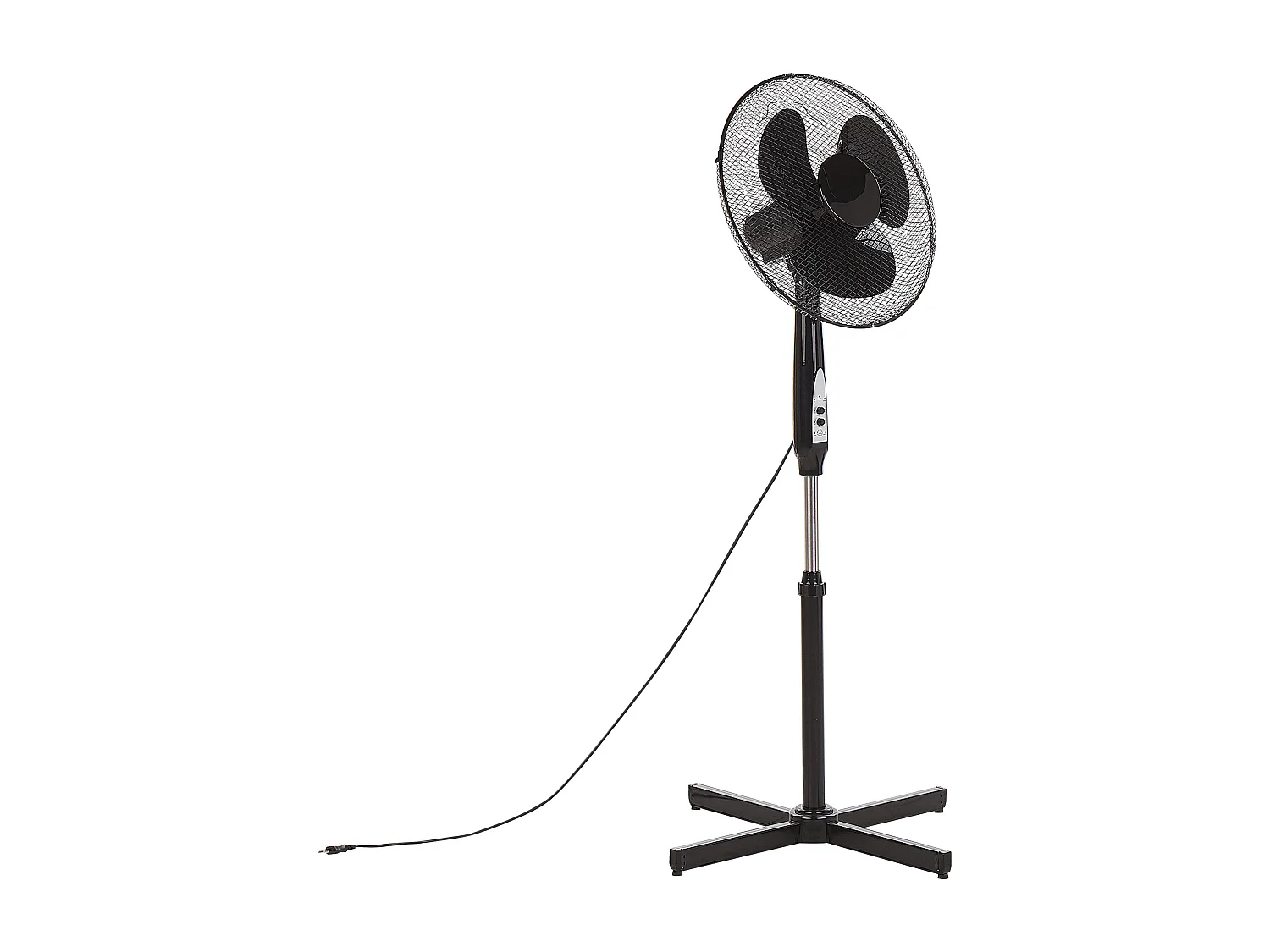 Ventilateur sur pied en métal noir SPAY