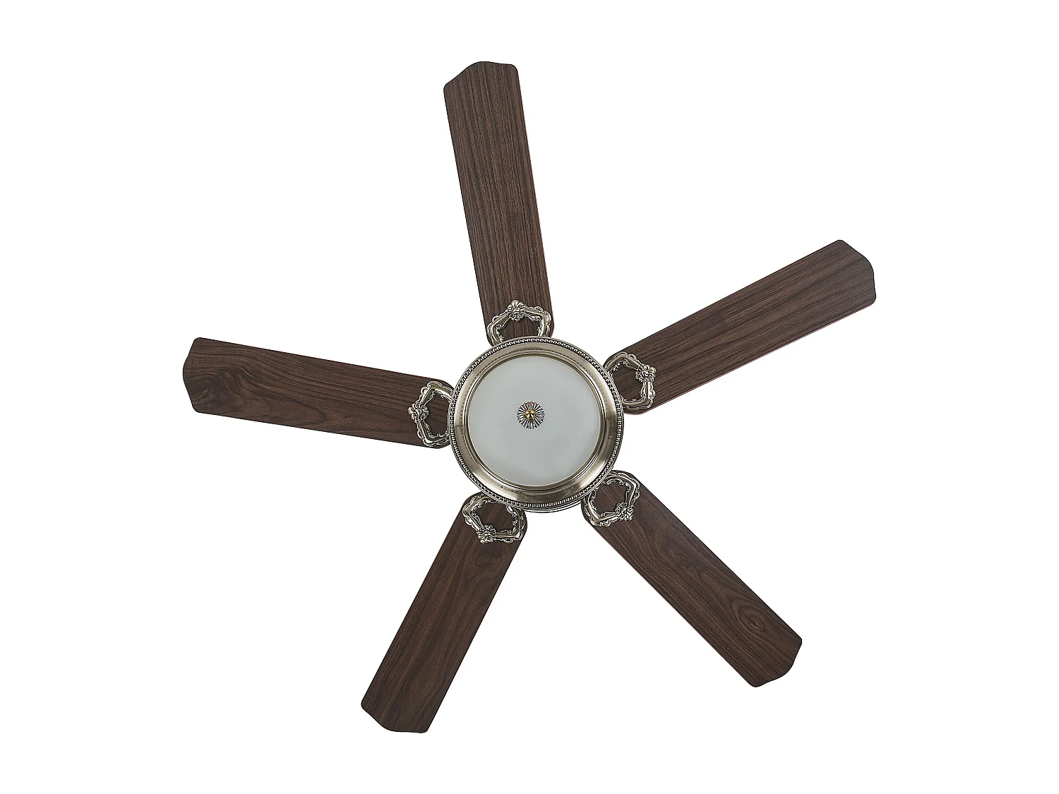 Ventilateur de plafond avec lampe BEGEJ Avec télécommande LED Marron foncé