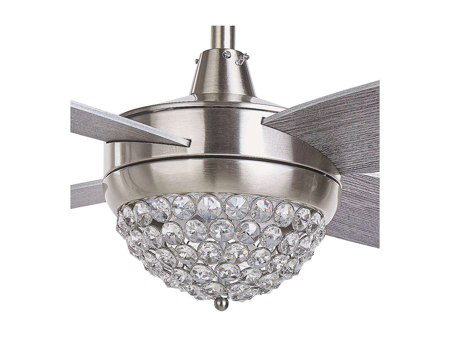 Ventilateur de plafond avec lampe argenté et gris ZARQA