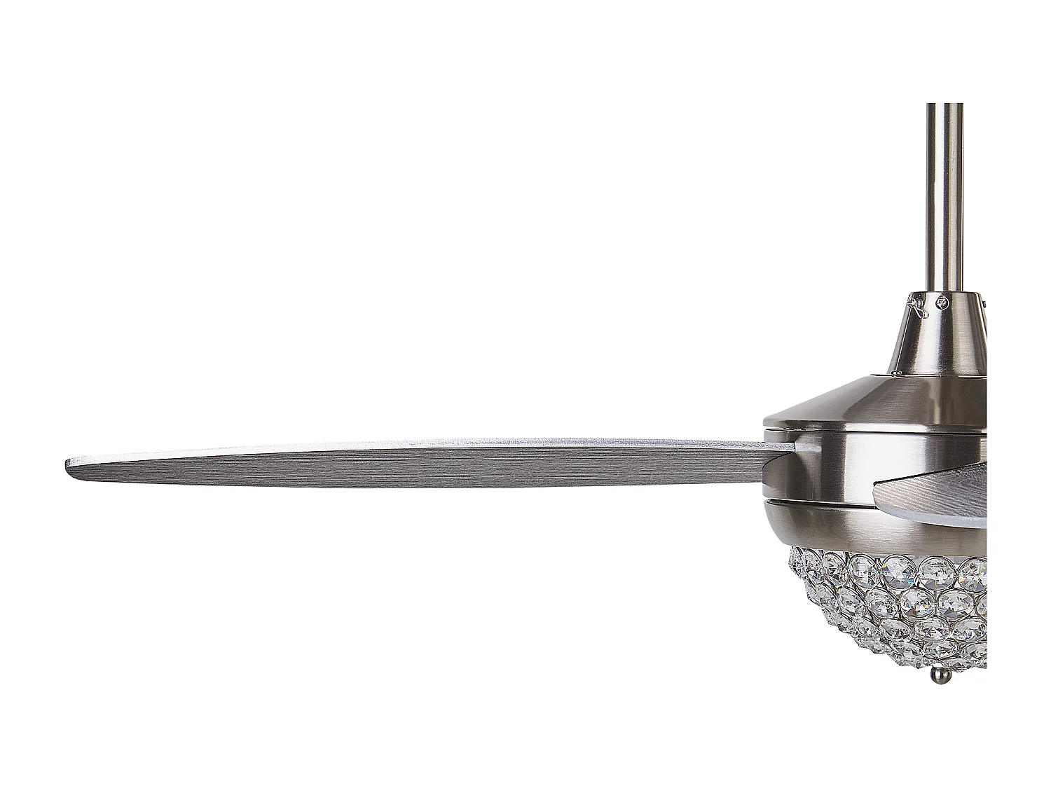 Ventilateur de plafond avec lampe argenté et gris ZARQA