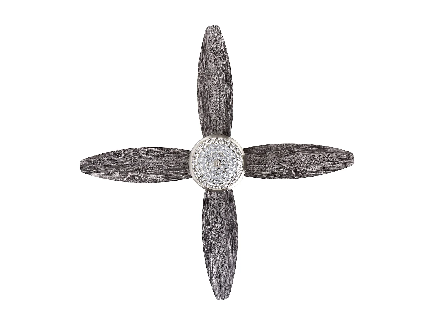Ventilateur de plafond avec lampe argenté et gris ZARQA