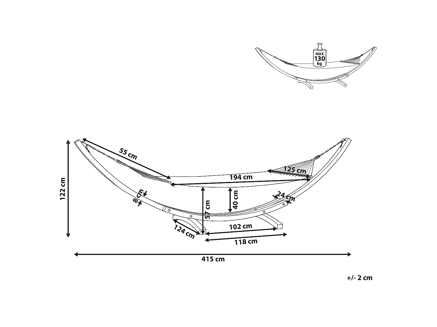 Hammock TREVISO Cotton Brown