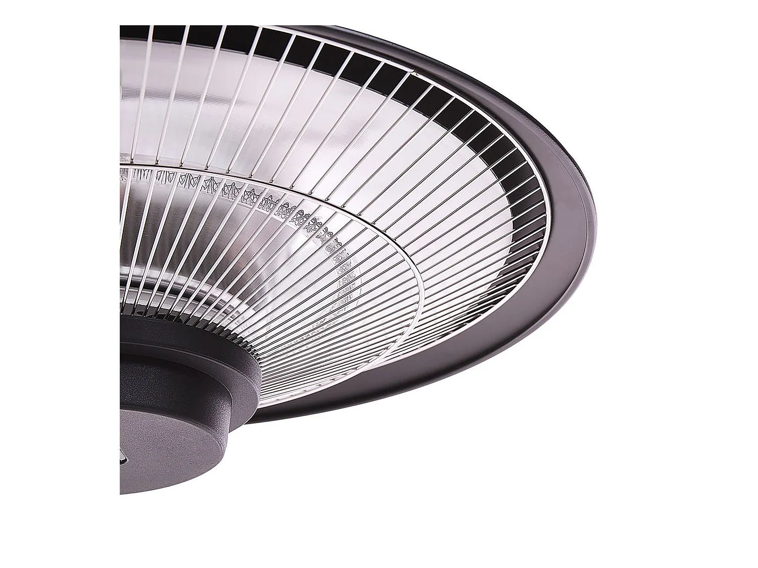 Chauffage de terrasse infrarouge suspendu MERAPI 1500 W Avec télécommande Noir