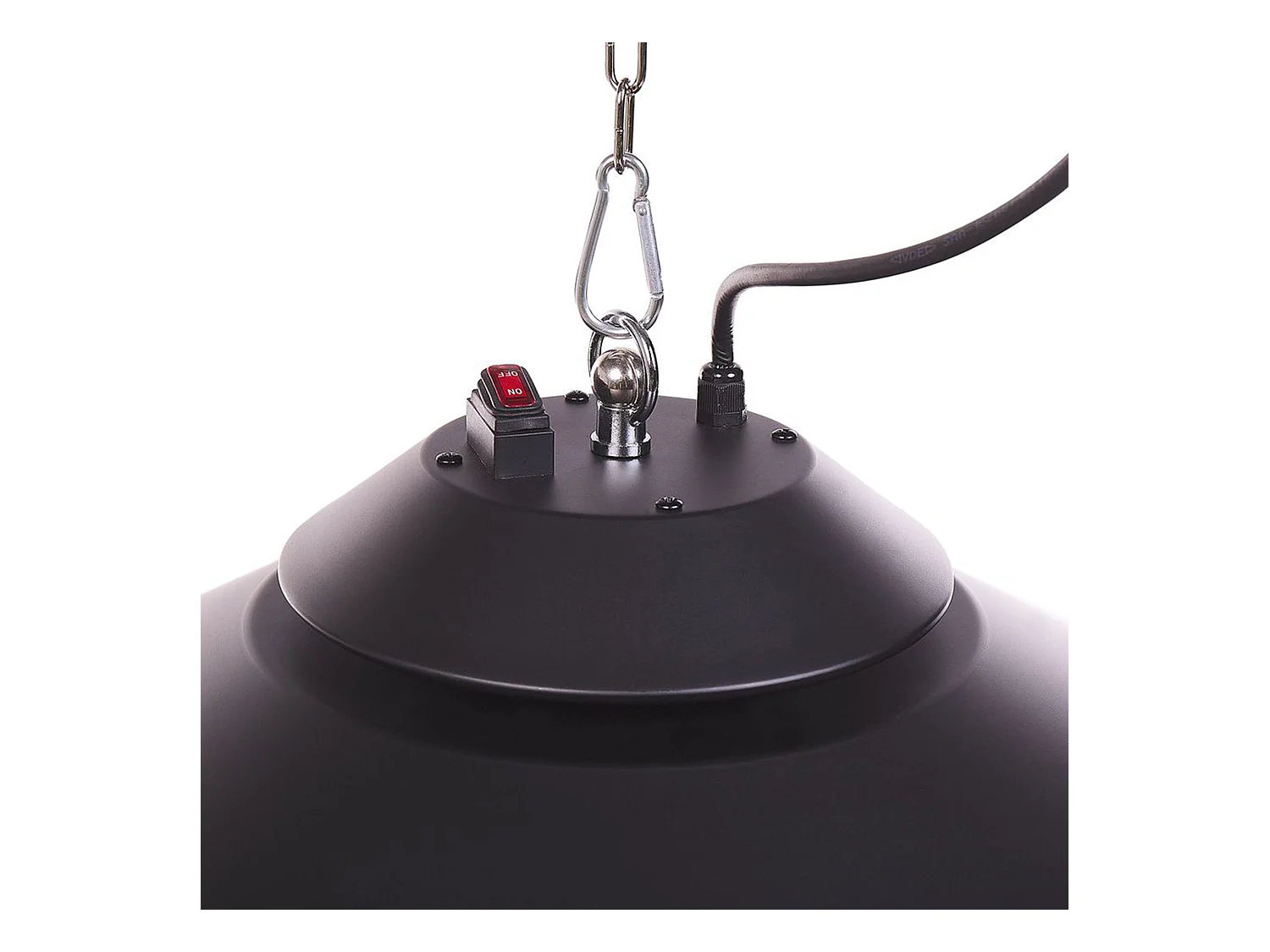 Chauffage de terrasse infrarouge suspendu MERAPI 1500 W Avec télécommande Noir