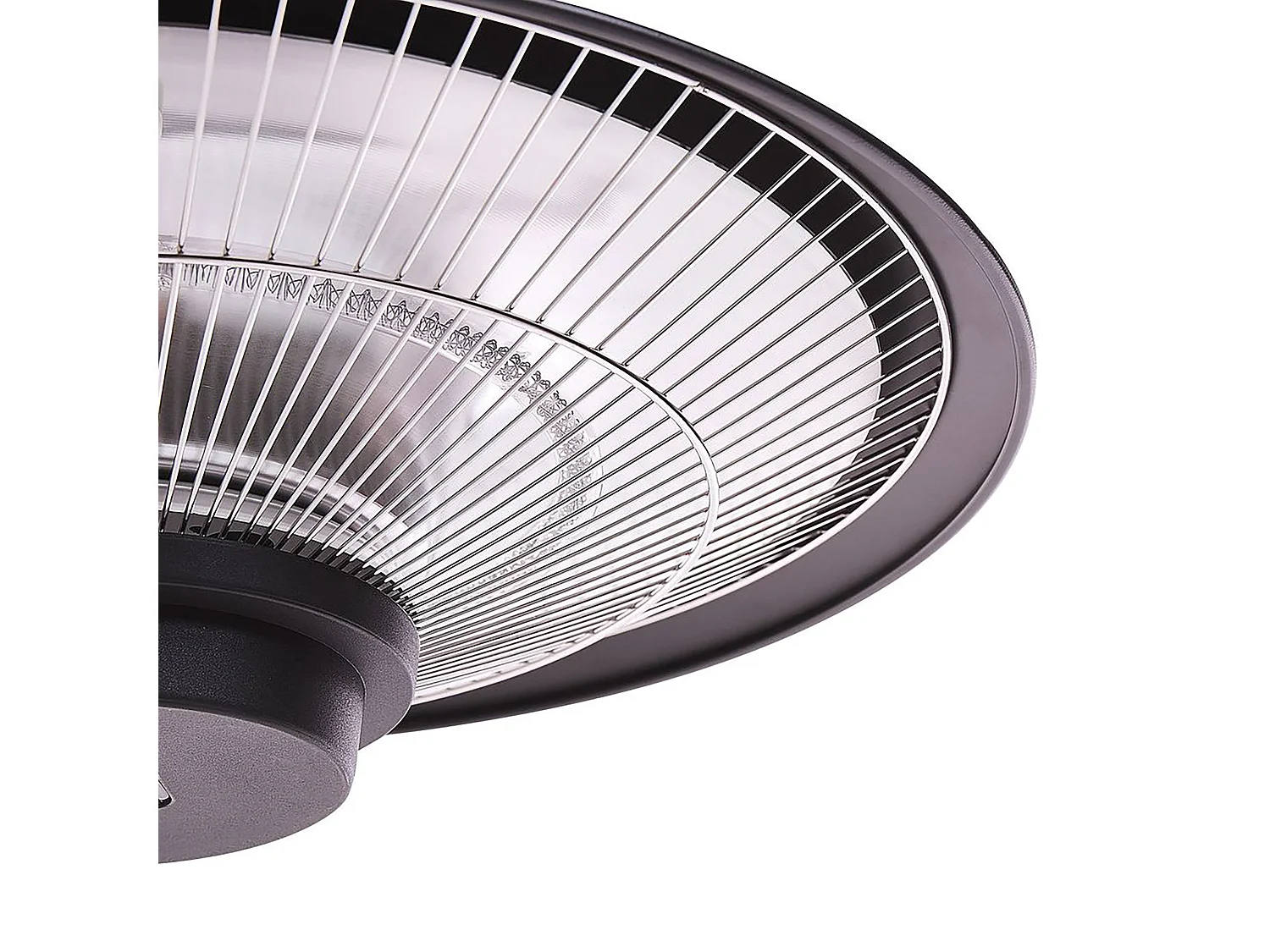 Outdoor Elektro Decken Heizstrahler Aluminium schwarz 1500 Watt Infrarot Merapi