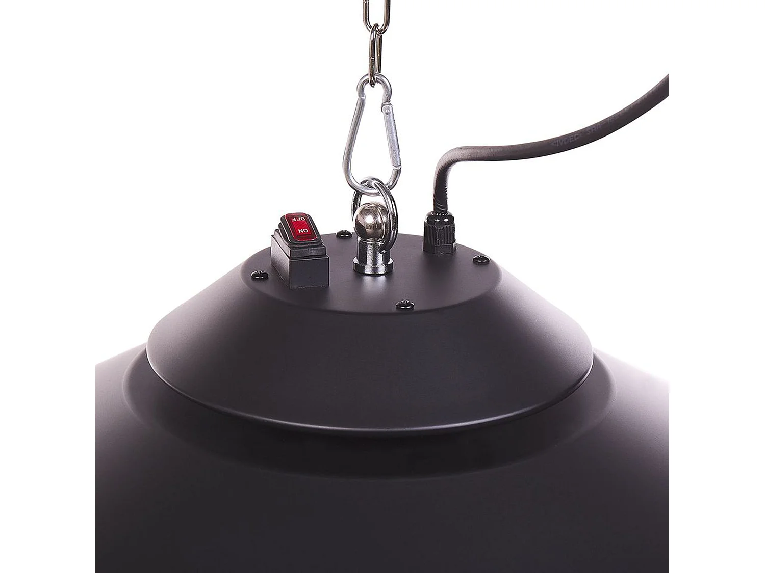 Outdoor Elektro Decken Heizstrahler Aluminium schwarz 1500 Watt Infrarot Merapi