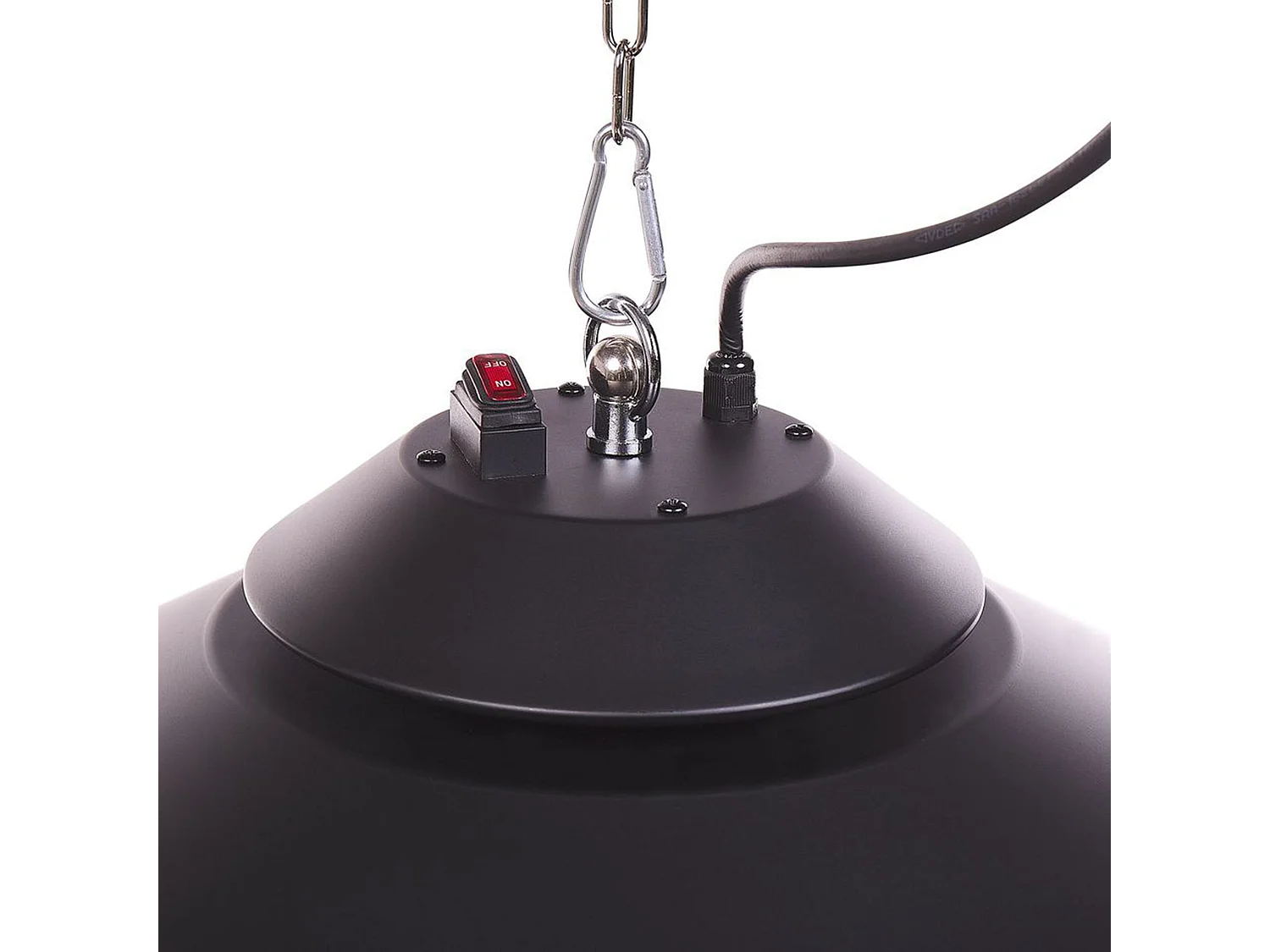 Chauffage de terrasse infrarouge suspendu MERAPI 1500 W Avec télécommande Noir