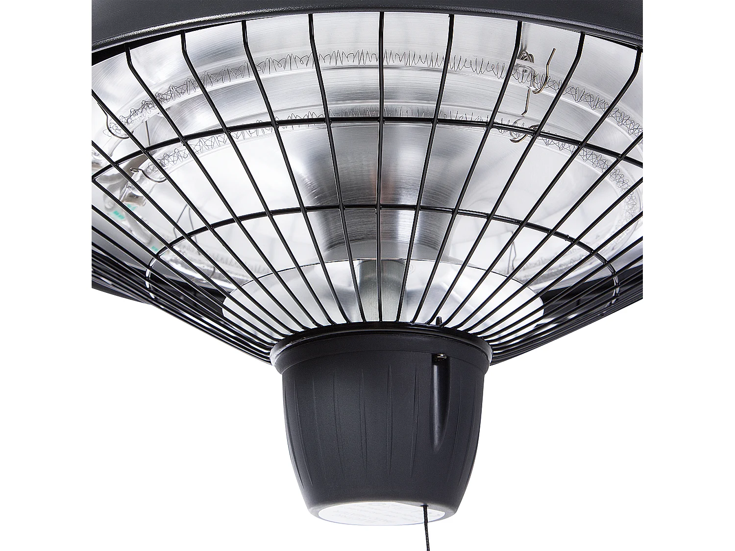 Riscaldatore a infrarossi da patio sospeso AMIATA 2100 W Nero