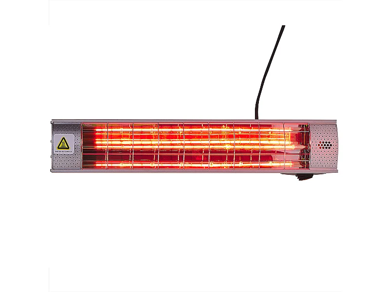 Outdoor Elektro Wand Heizstrahler Aluminium silber 2000 Watt Infrarot Bromo