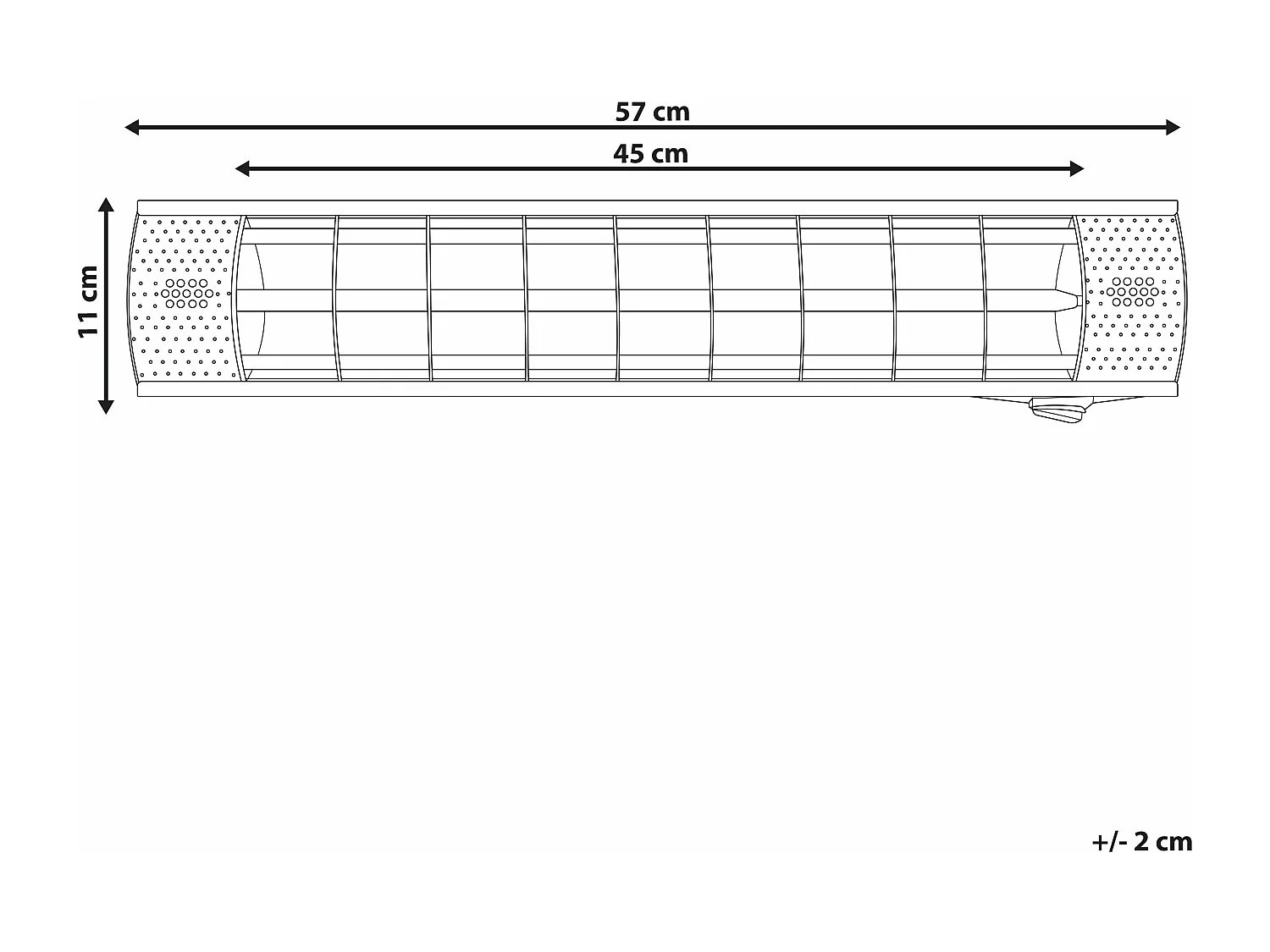 Chauffage de terrasse infrarouge mural BROMO 2000 W Argenté