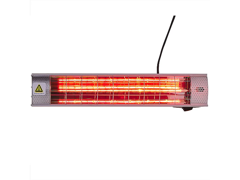 Outdoor Elektro Wand Heizstrahler Aluminium silber 2000 Watt Infrarot Bromo