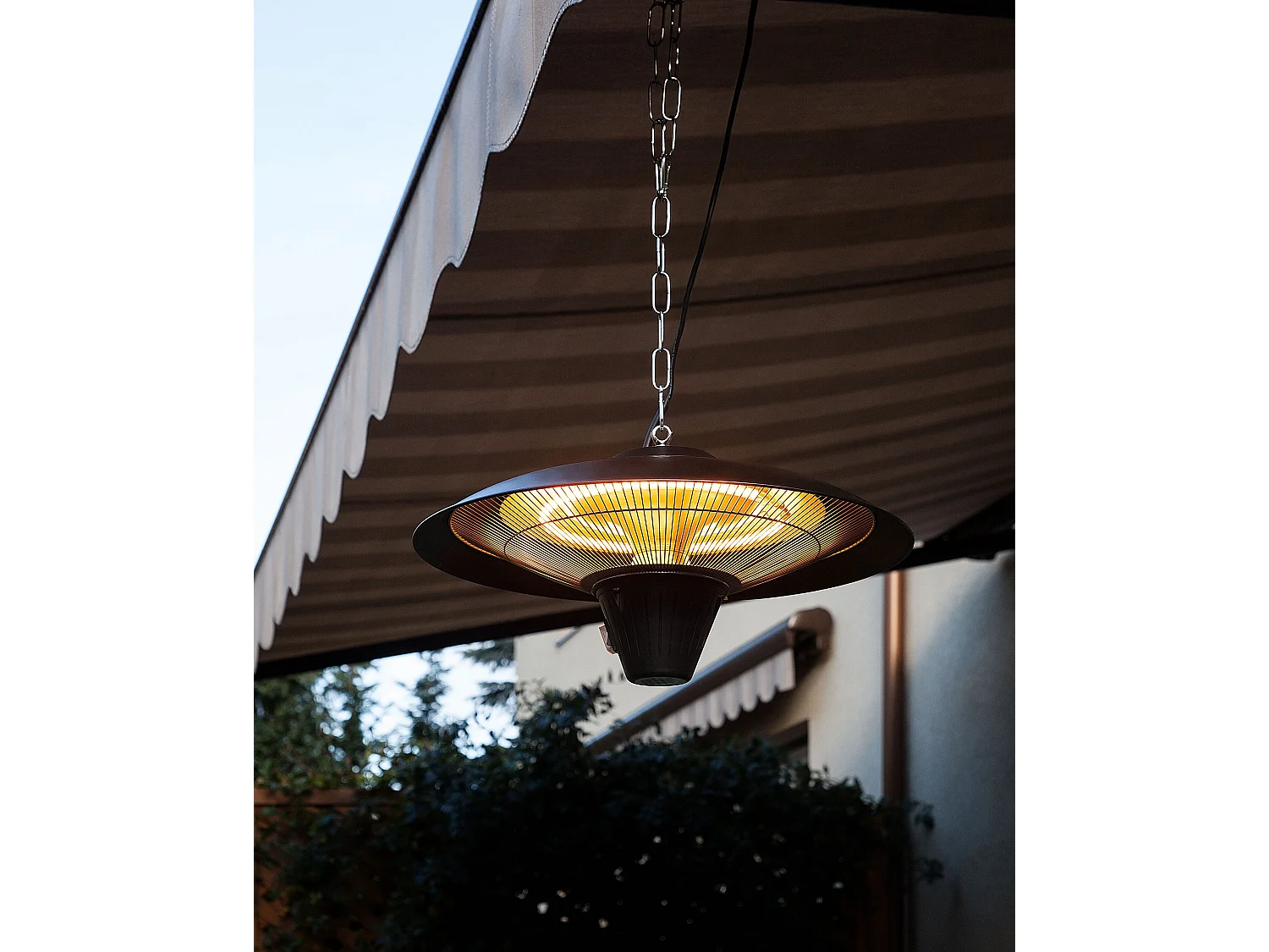 Chauffage de terrasse infrarouge suspendu KABA 1800 W Noir