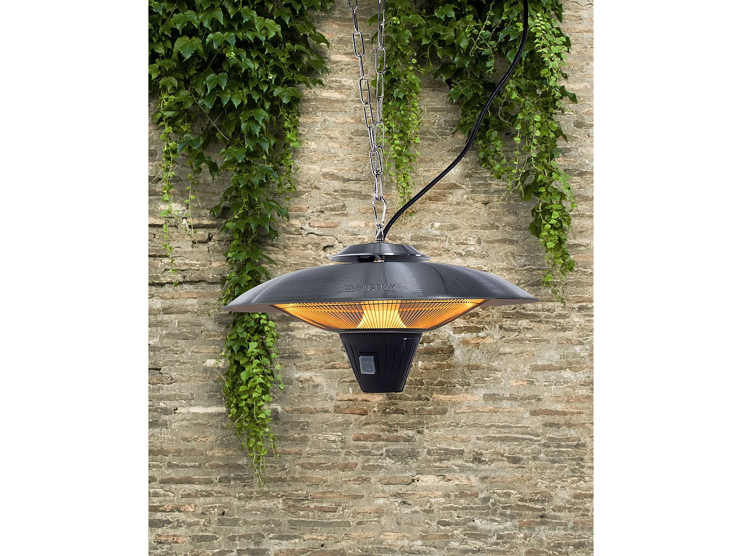 Chauffage de terrasse infrarouge suspendu KABA 1800 W Argenté