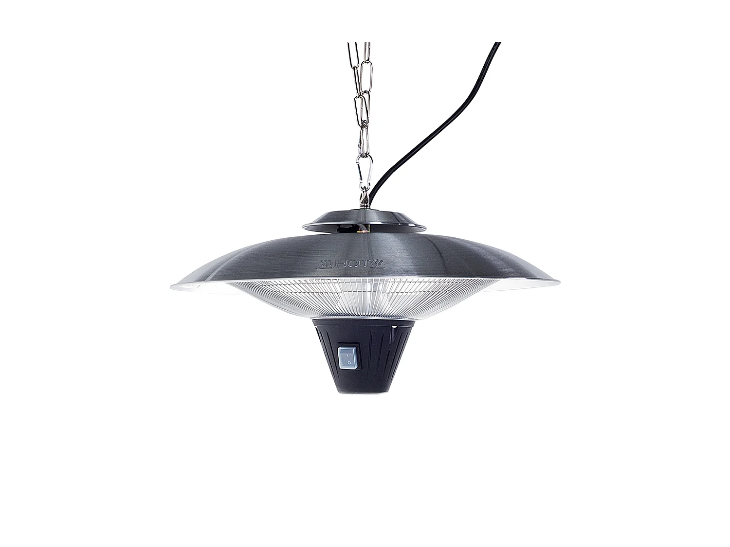 Chauffage de terrasse infrarouge suspendu KABA 1800 W Argenté