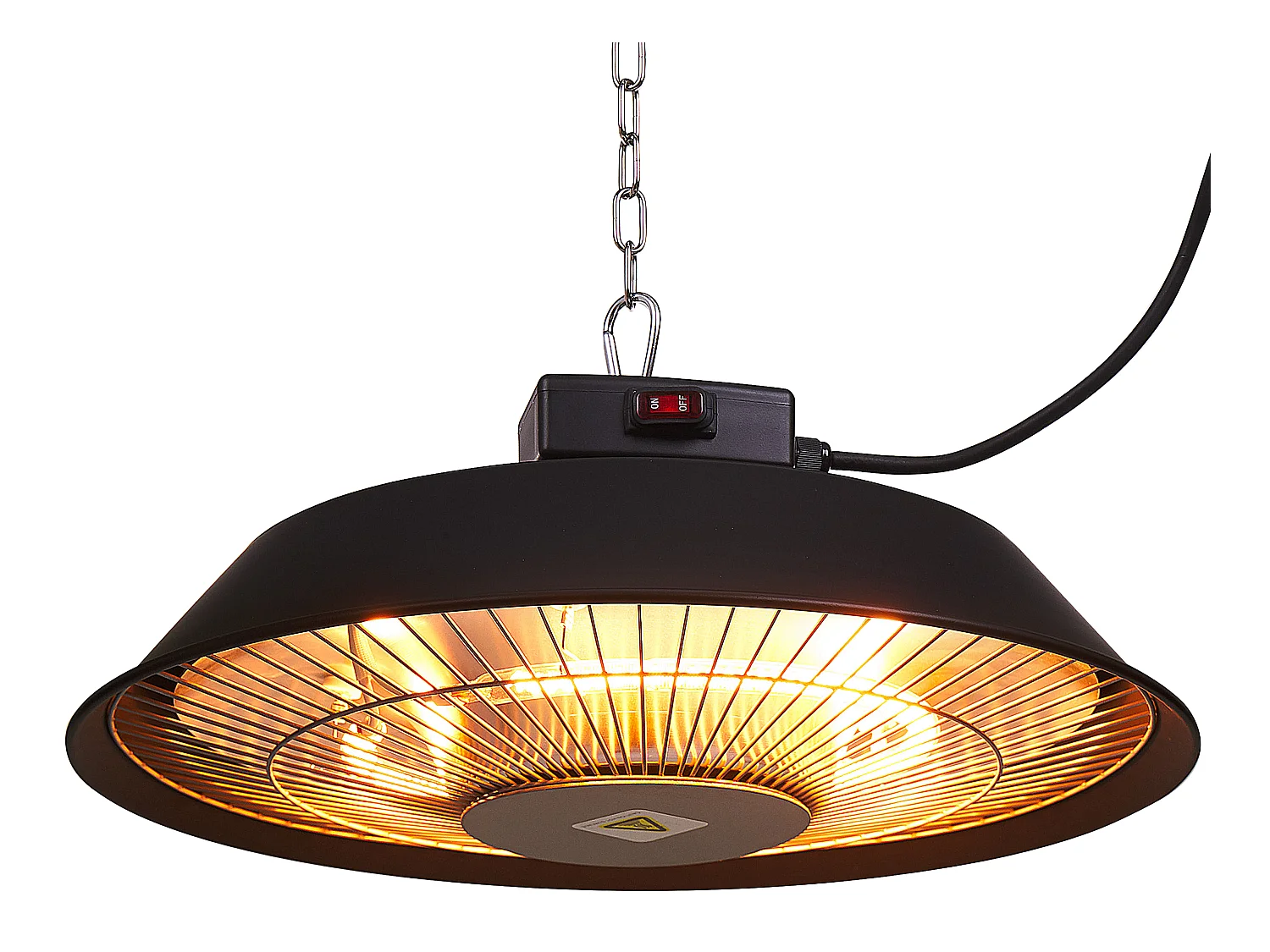 Deckenheizstrahler elektrisch Aluminium 1500 Watt schwarz SANGAY