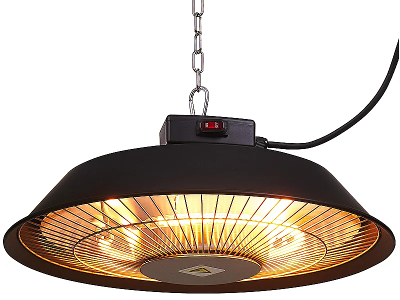 Deckenheizstrahler elektrisch Aluminium 1500 Watt schwarz SANGAY