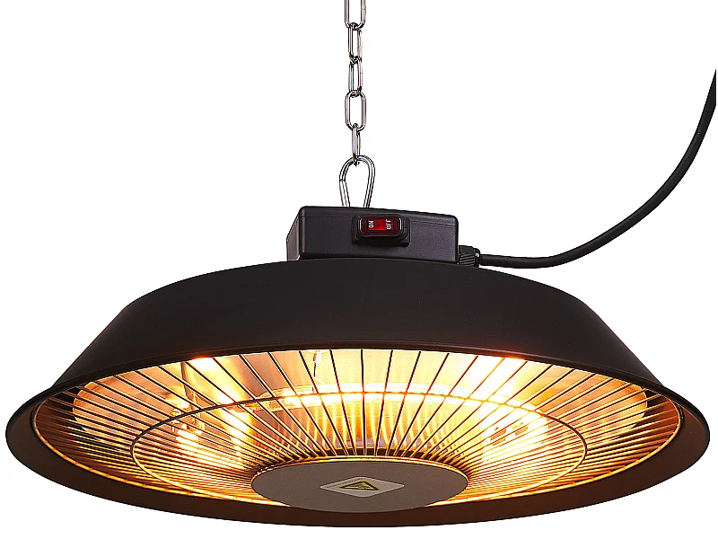 Deckenheizstrahler elektrisch Aluminium 1500 Watt schwarz SANGAY