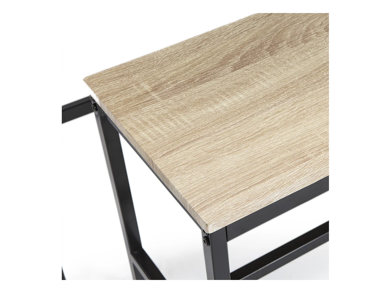 Ensemble Table et 2 bancs Lisboa pour Salle à Manger et Cuisine, Structure métallique