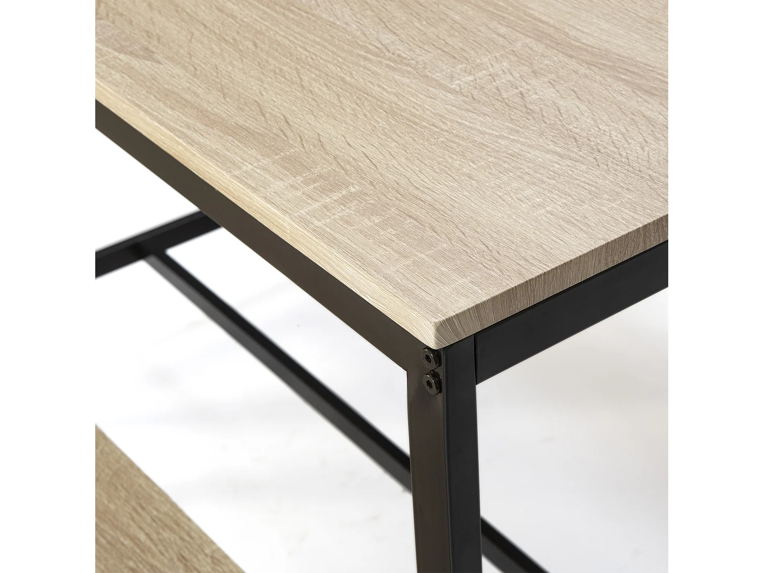 Ensemble Table et 2 bancs Lisboa pour Salle à Manger et Cuisine, Structure métallique