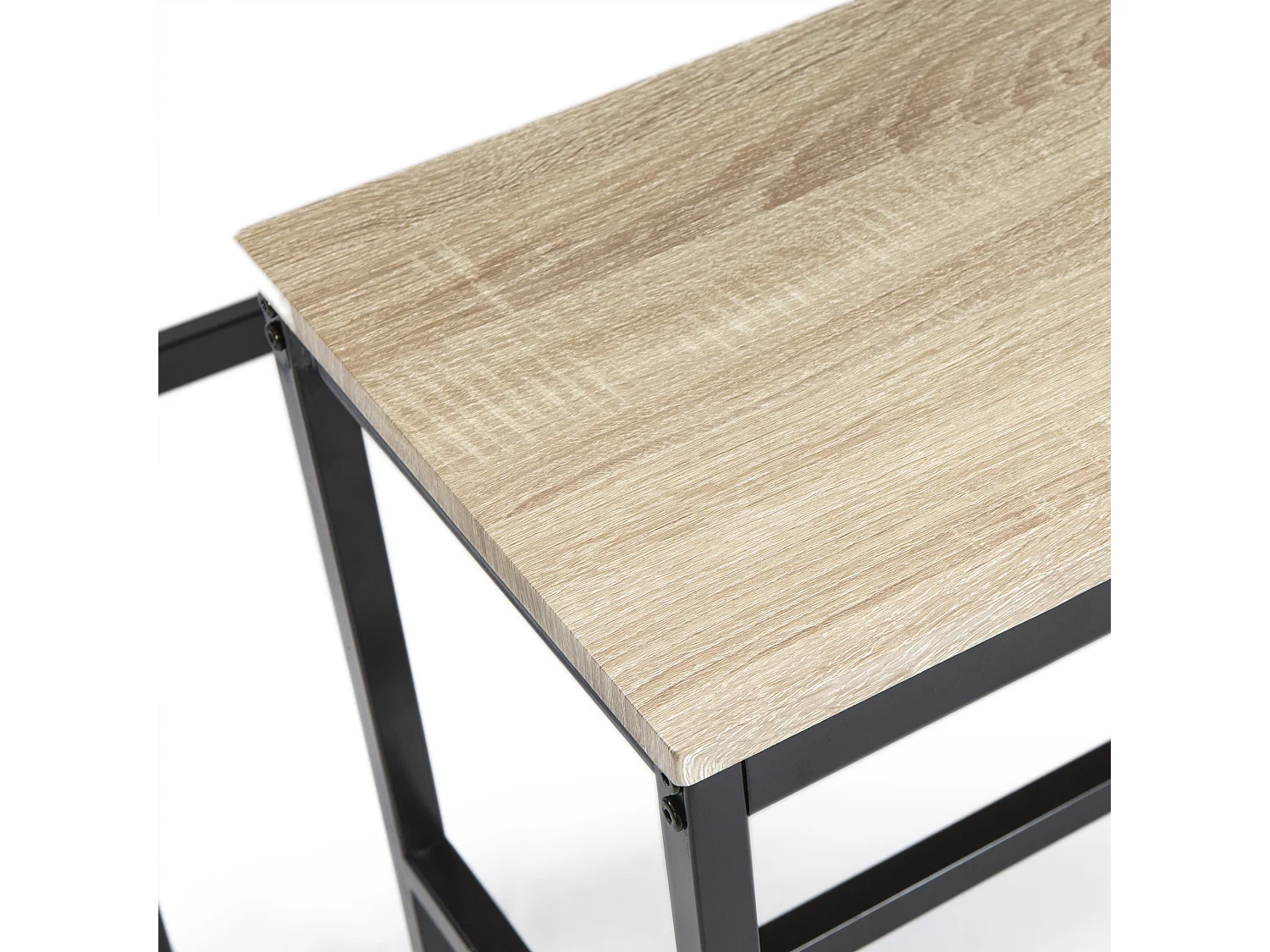 Ensemble Table et 2 bancs Lisboa pour Salle à Manger et Cuisine, Structure métallique