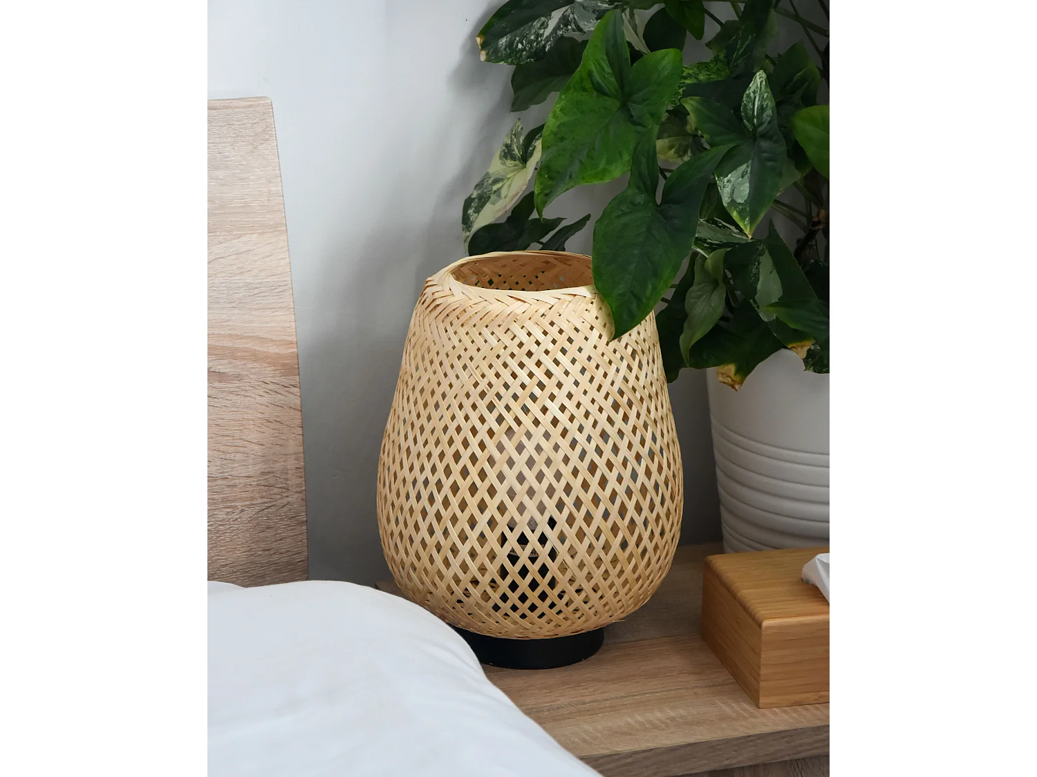 Lampe à poser BOMU Bambou Marron clair