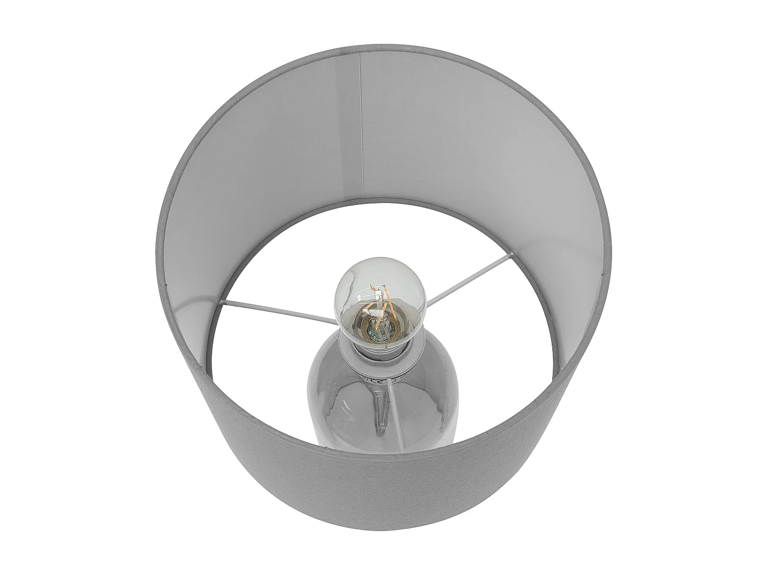 Tafellamp DEVOLL Glas Grijs