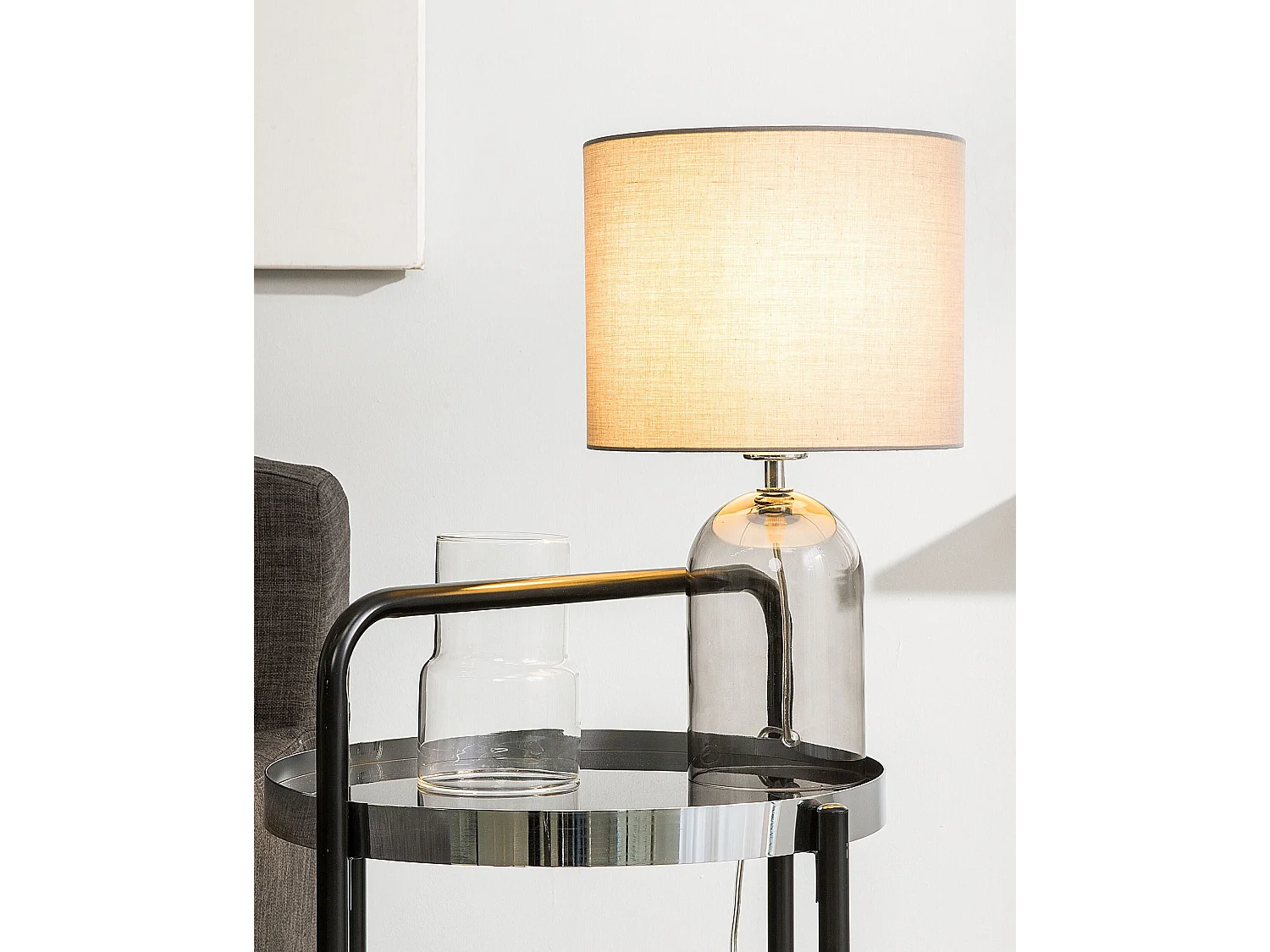 Lampada da tavolo DEVOLL Vetro Grigio
