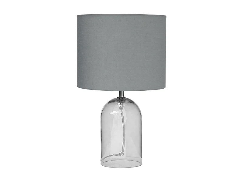 Klassische Tischlampe grau/transparent Devoll