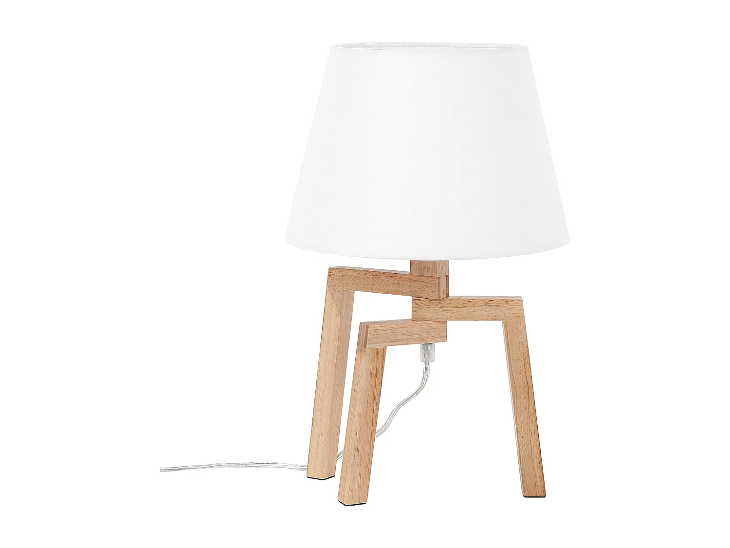 Tafellamp NALON Eikenhout Bruin/wit