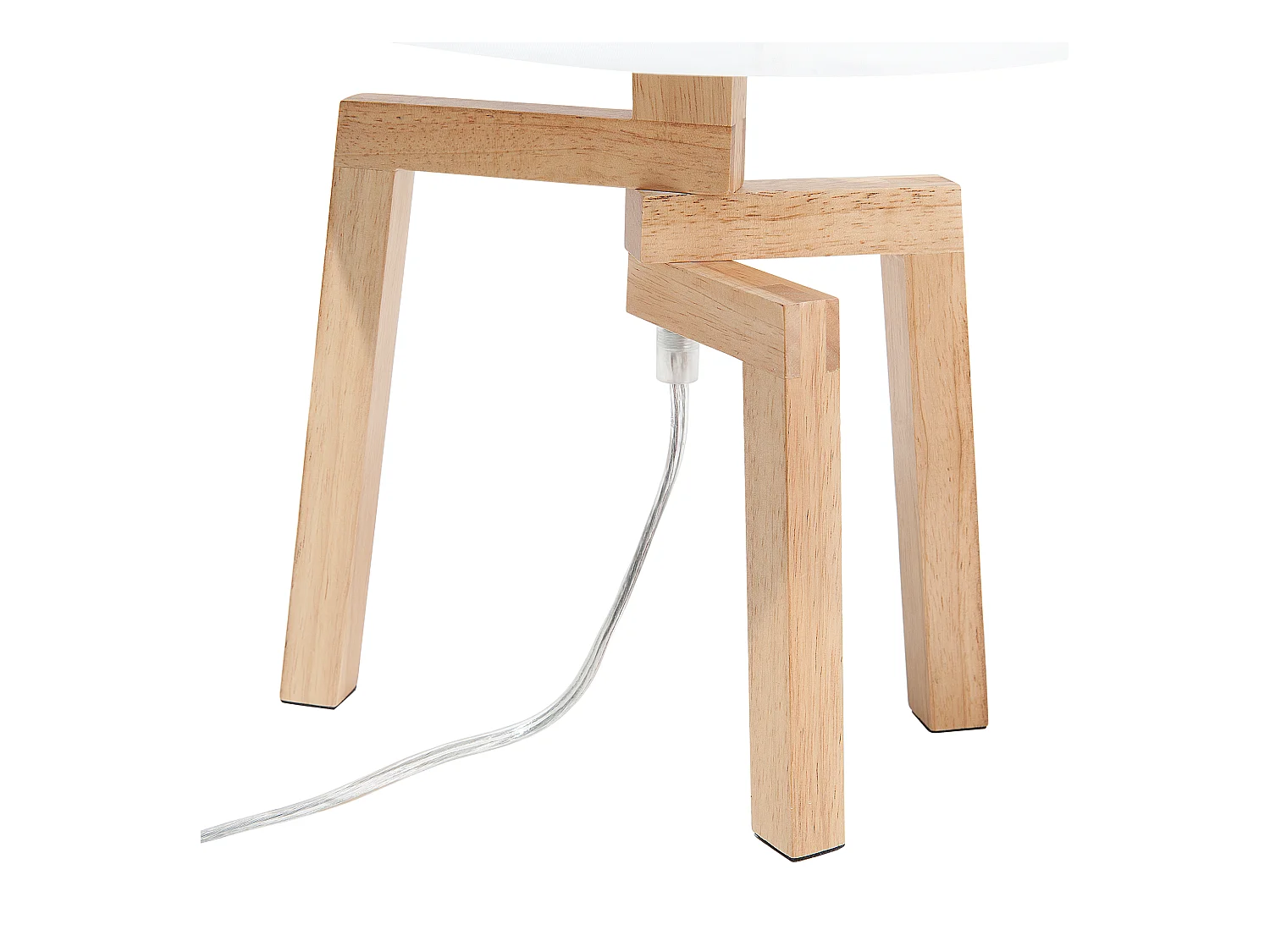 Lampe à poser NALON Bois de chêne Marron/blanc