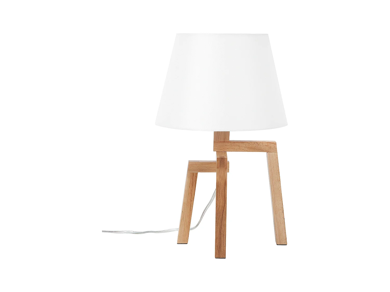 Lampe à poser NALON Bois de chêne Marron/blanc