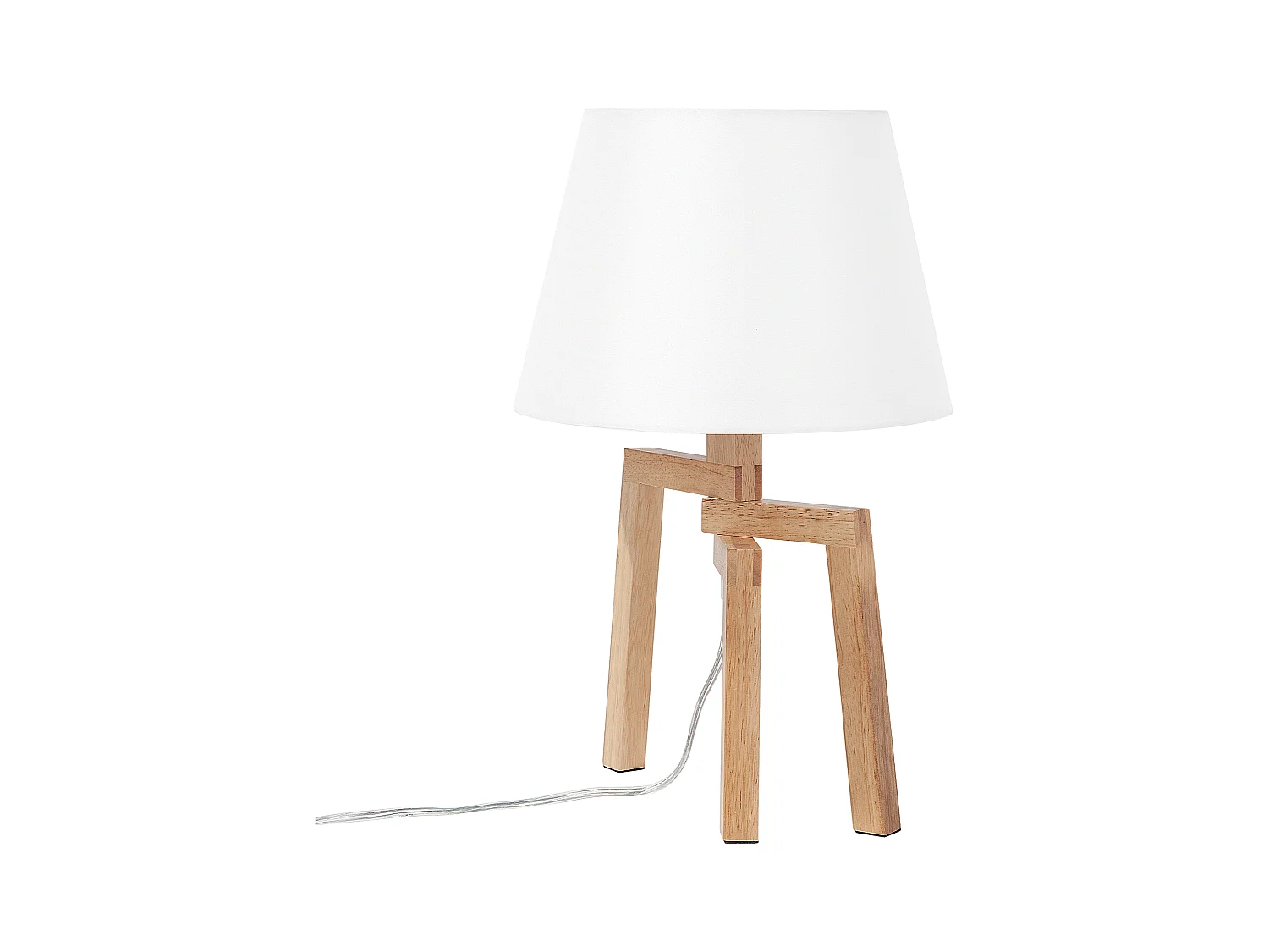 Lampe à poser NALON Bois de chêne Marron/blanc