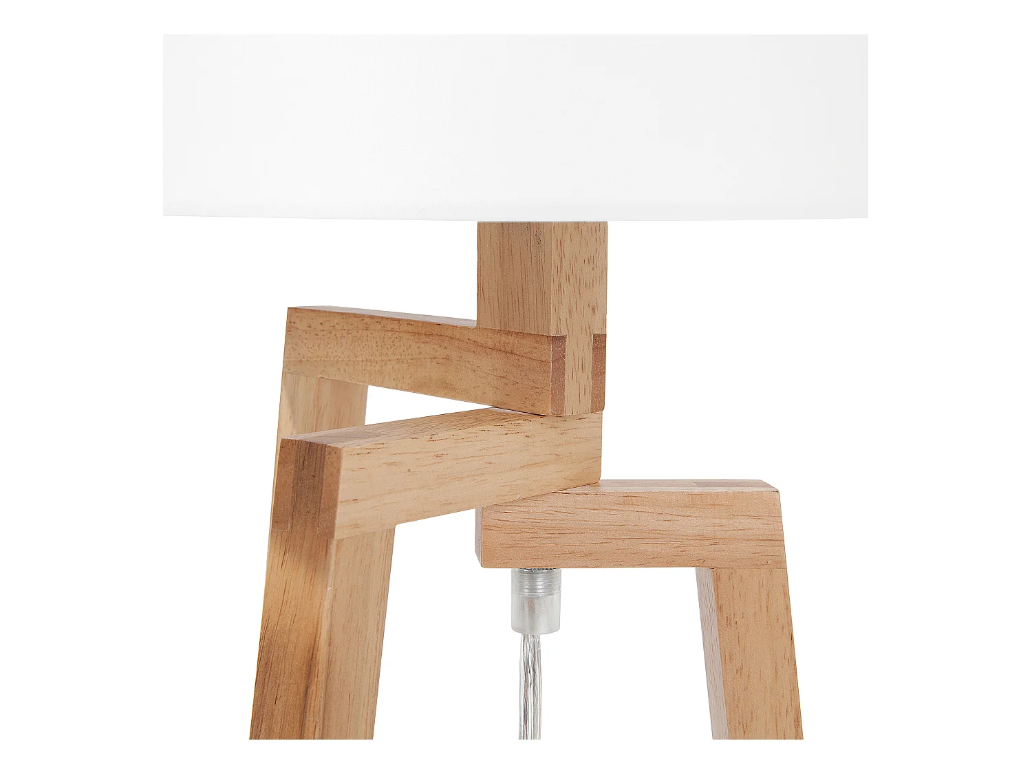 Lampe à poser NALON Bois de chêne Marron/blanc