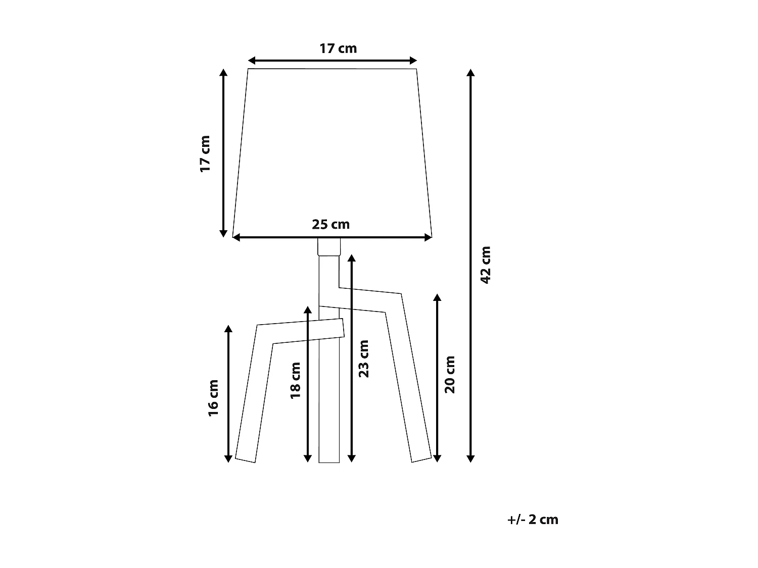 Lampe à poser NALON Bois de chêne Marron/blanc