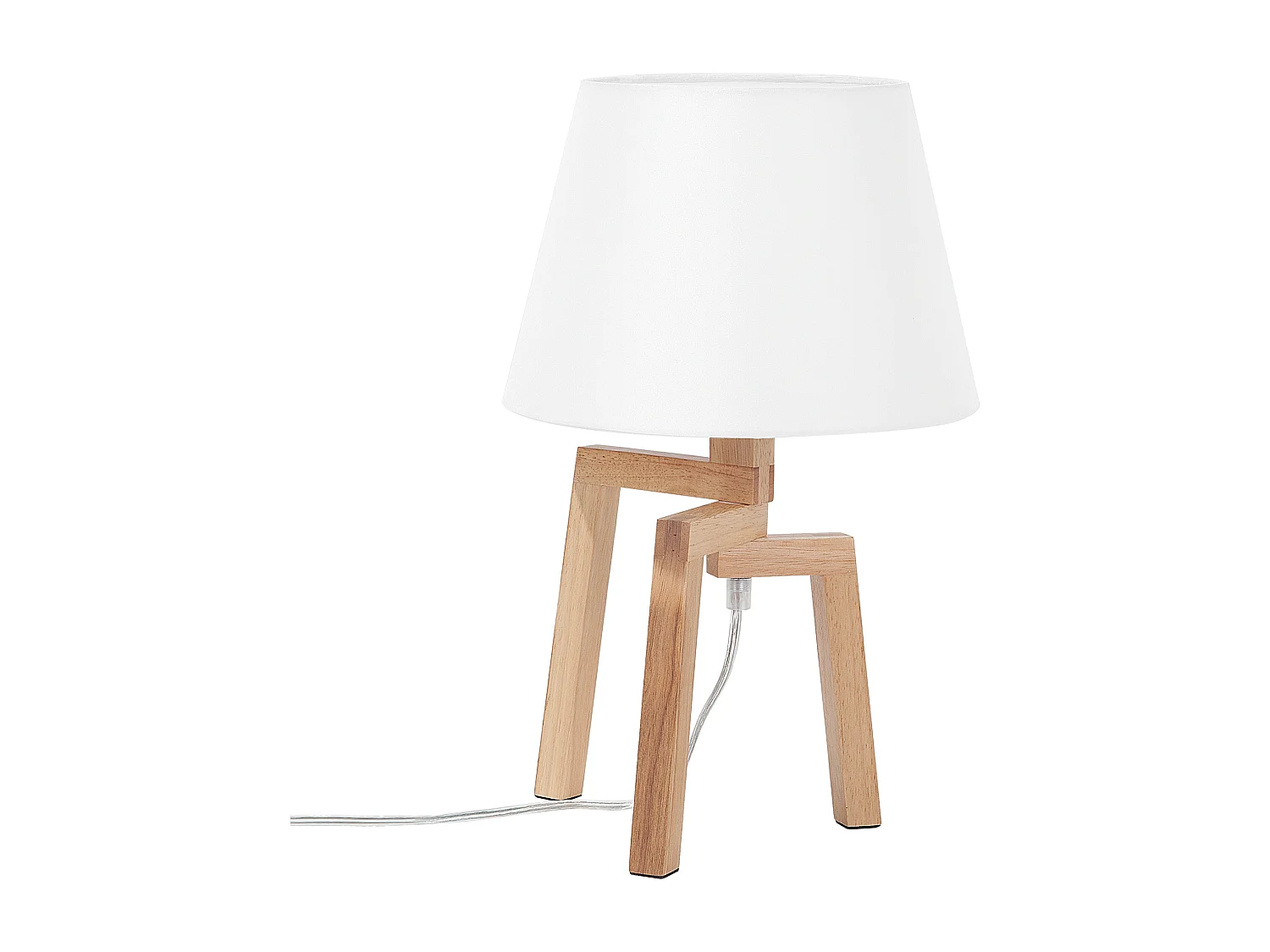Lampe à poser NALON Bois de chêne Marron/blanc