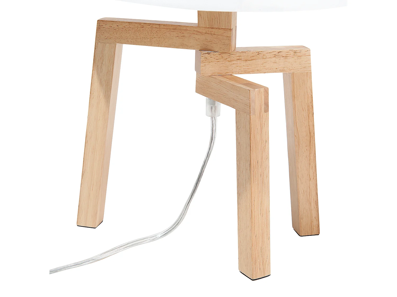 Lampe à poser NALON Bois de chêne Marron/blanc