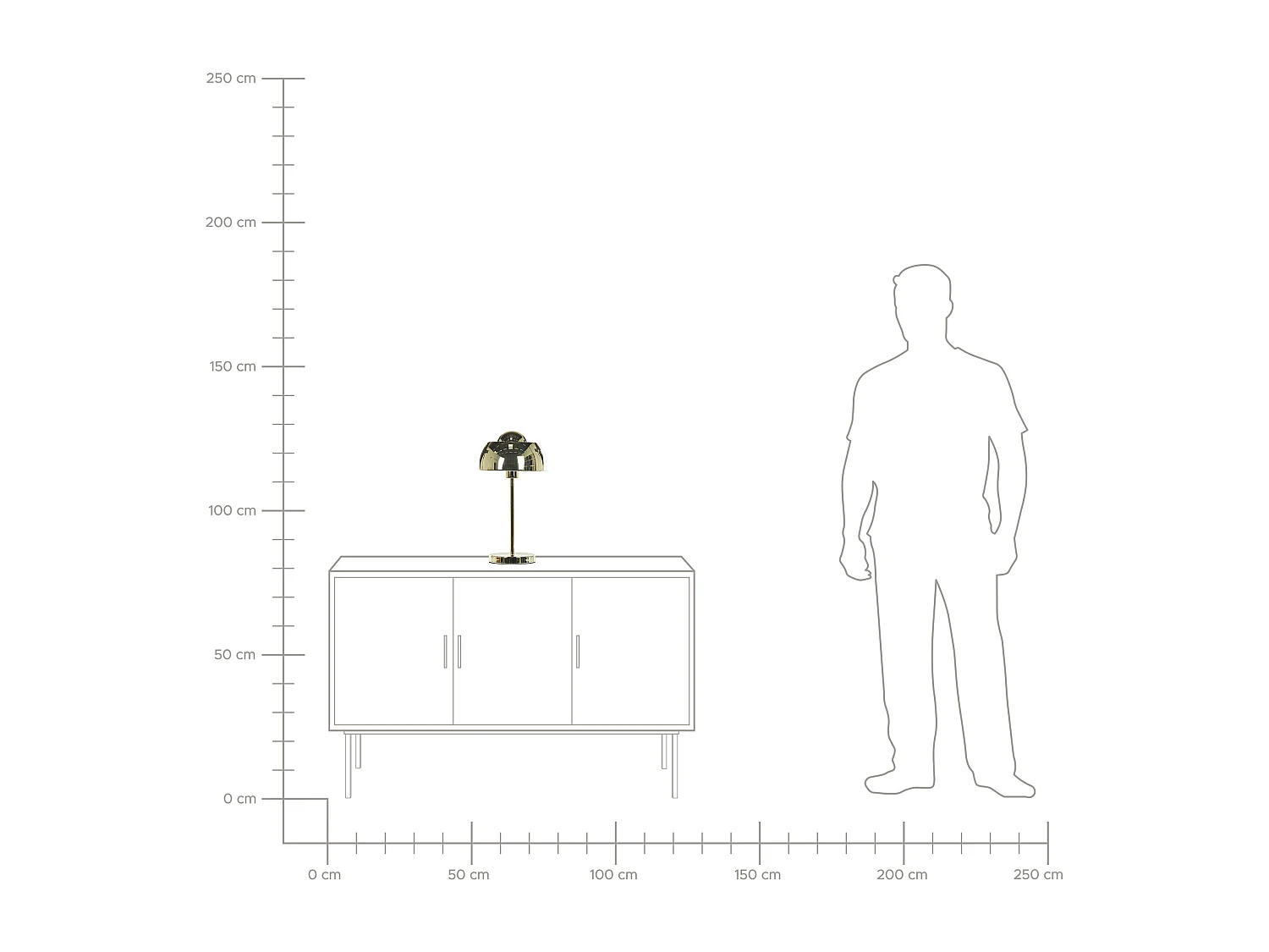 Lámpara de mesa SENETTE Metal Dorado