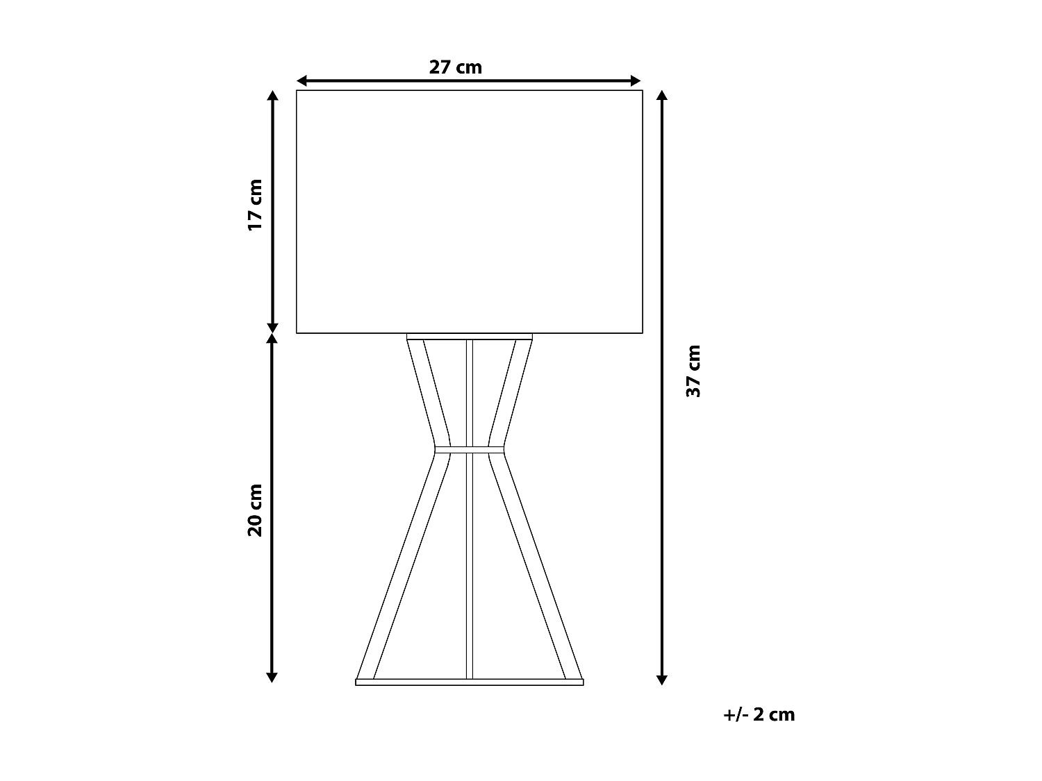 Lampe à poser CARRION Marron/blanc
