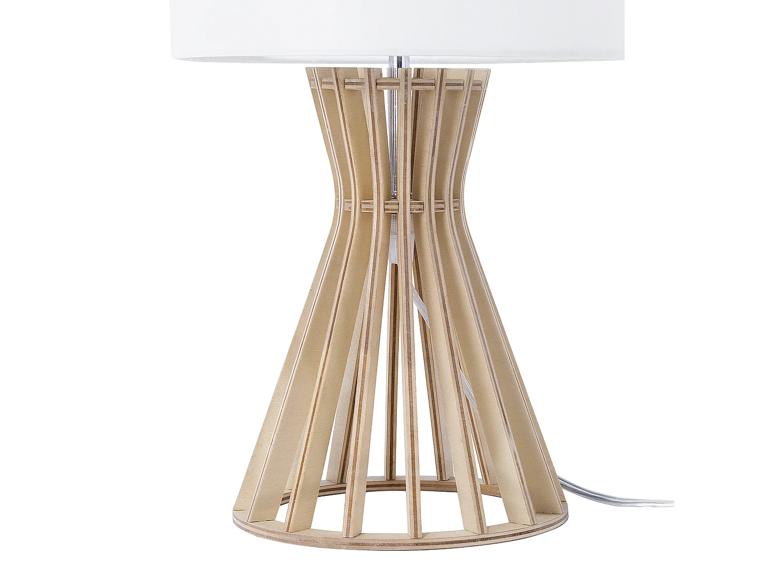 Lampe à poser CARRION Marron/blanc