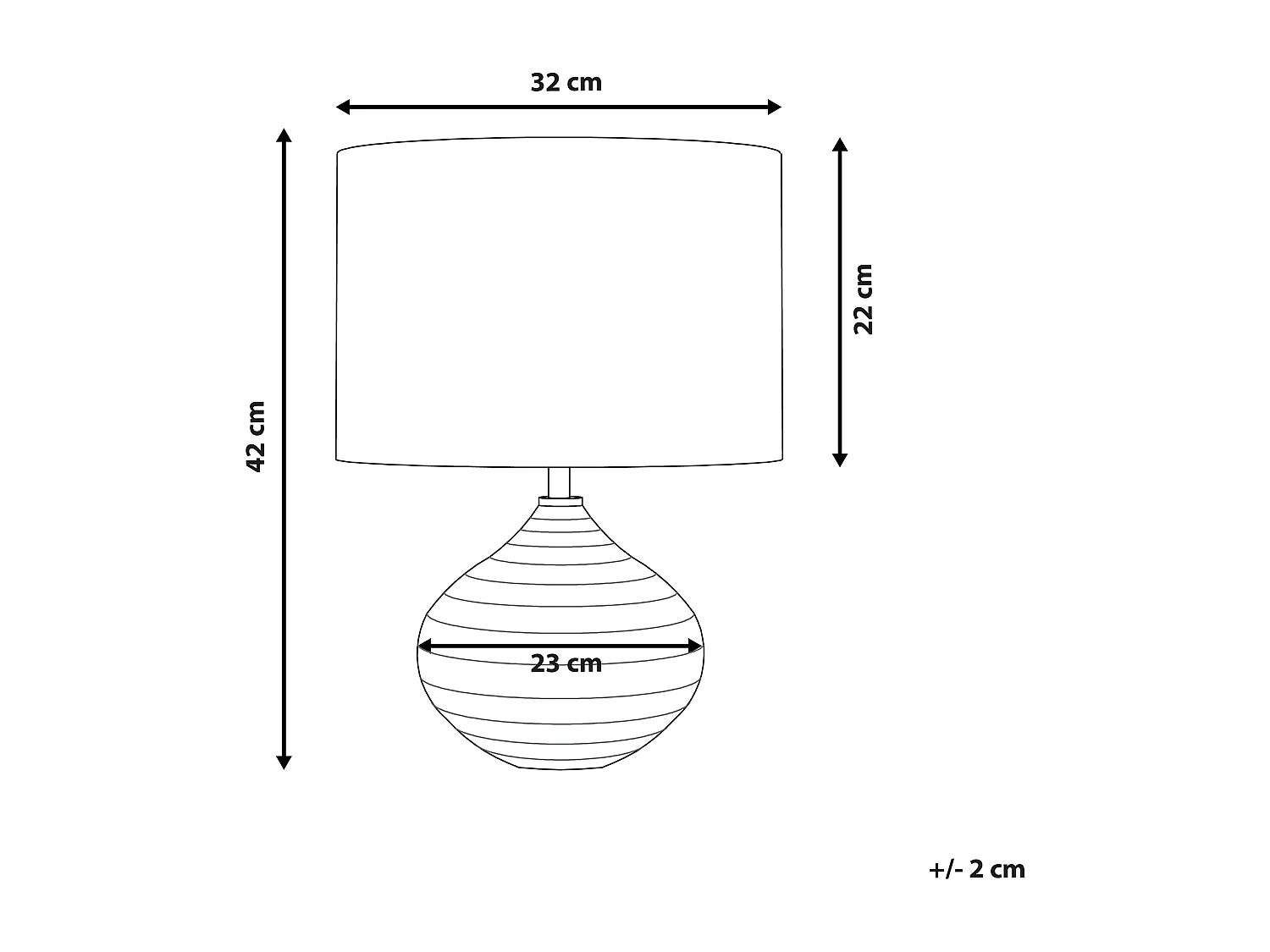 Tischlampe im Glamour Stil Keramik/Poly-Baumwolle gold/schwarz Kuban