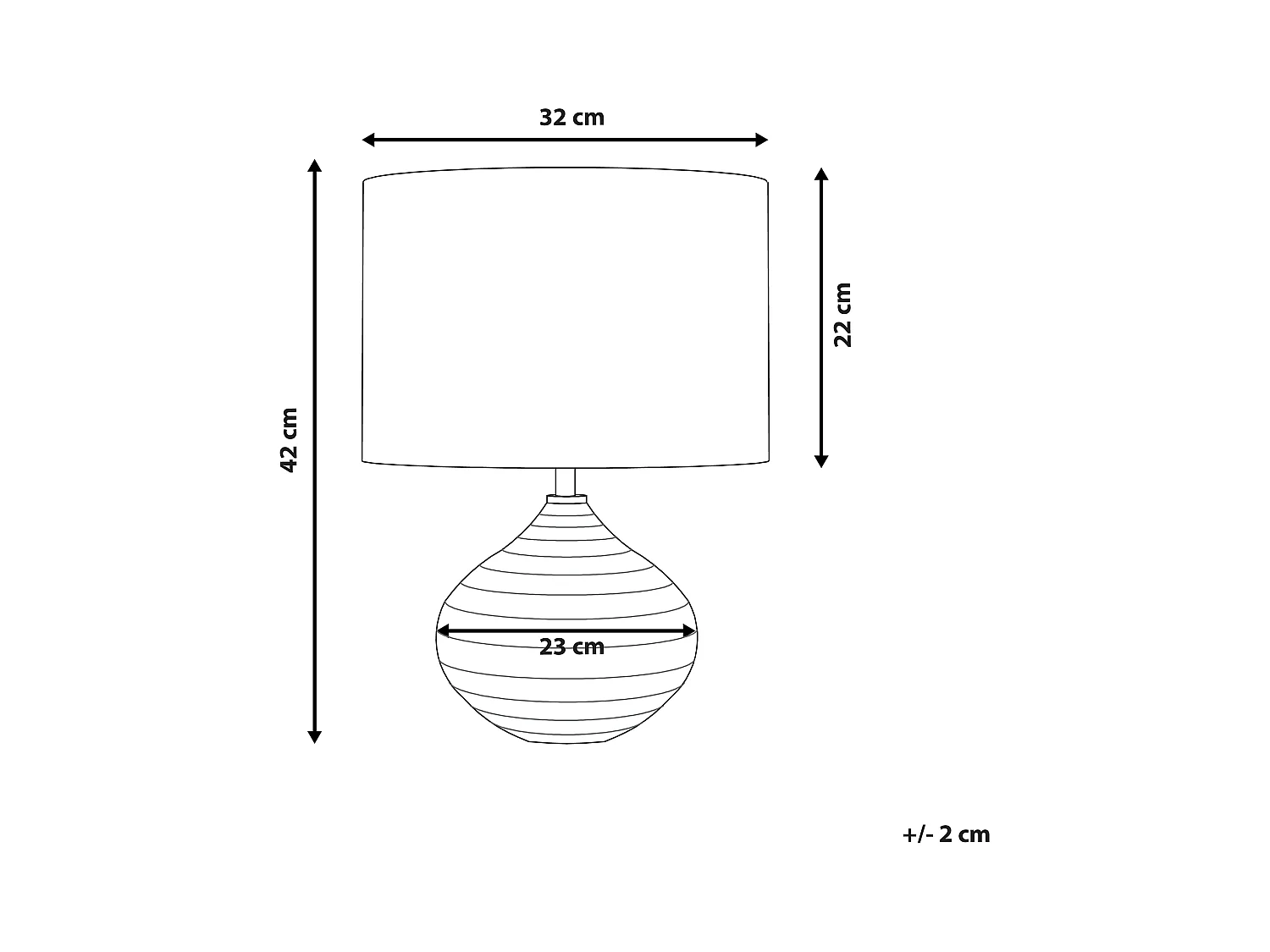 Lampe à poser KUBAN Céramique Doré