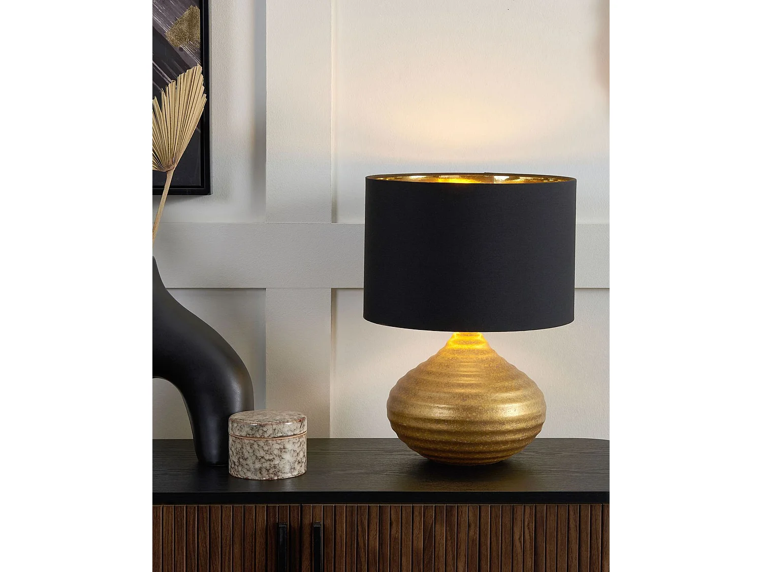 Lampe à poser KUBAN Céramique Doré